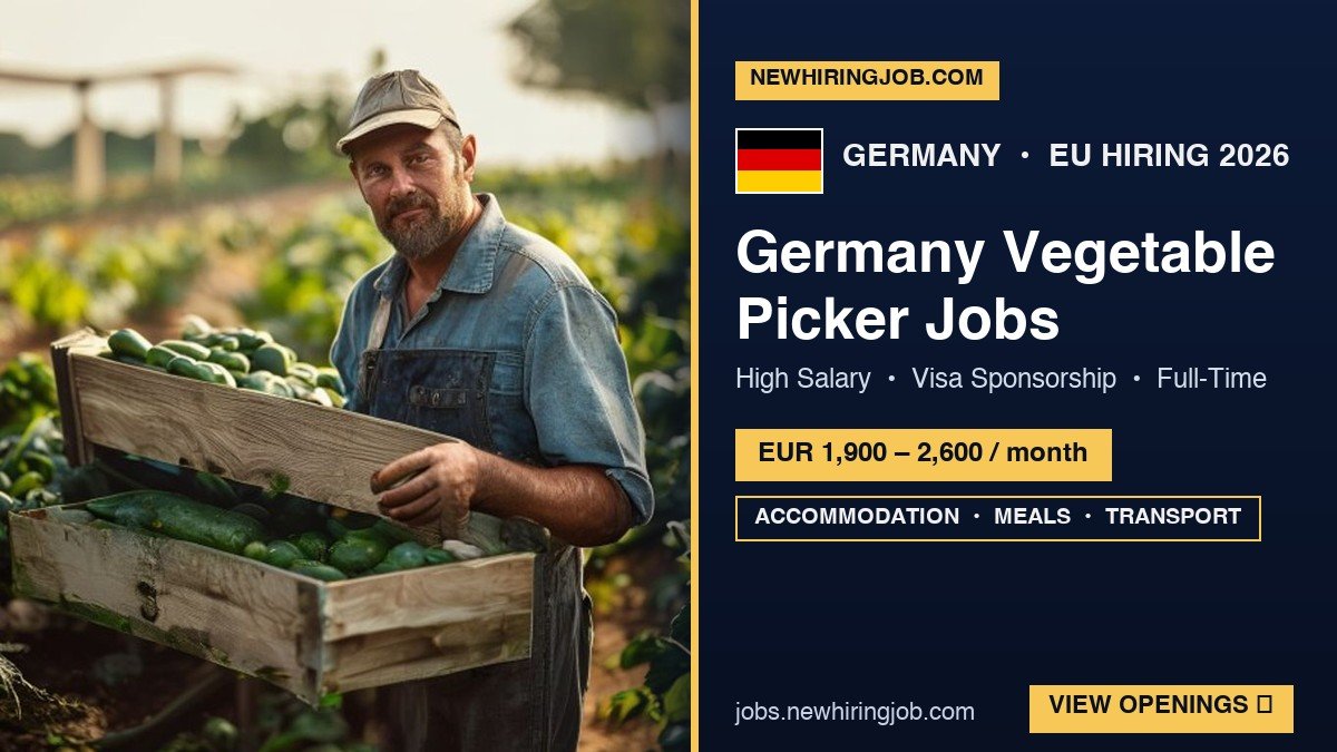 Germany Vegetable Picker Jobs – High Salary & Visa Sponsorship Opportunities!