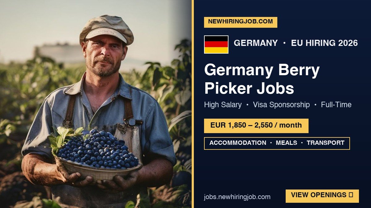 Germany Berry Picker Jobs – High Salary & Visa Sponsorship Opportunities!