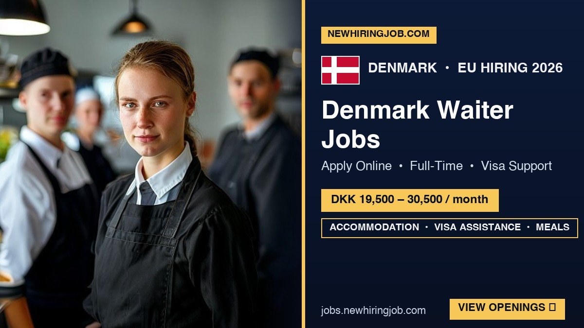 Denmark Waiter Jobs – Apply Online!