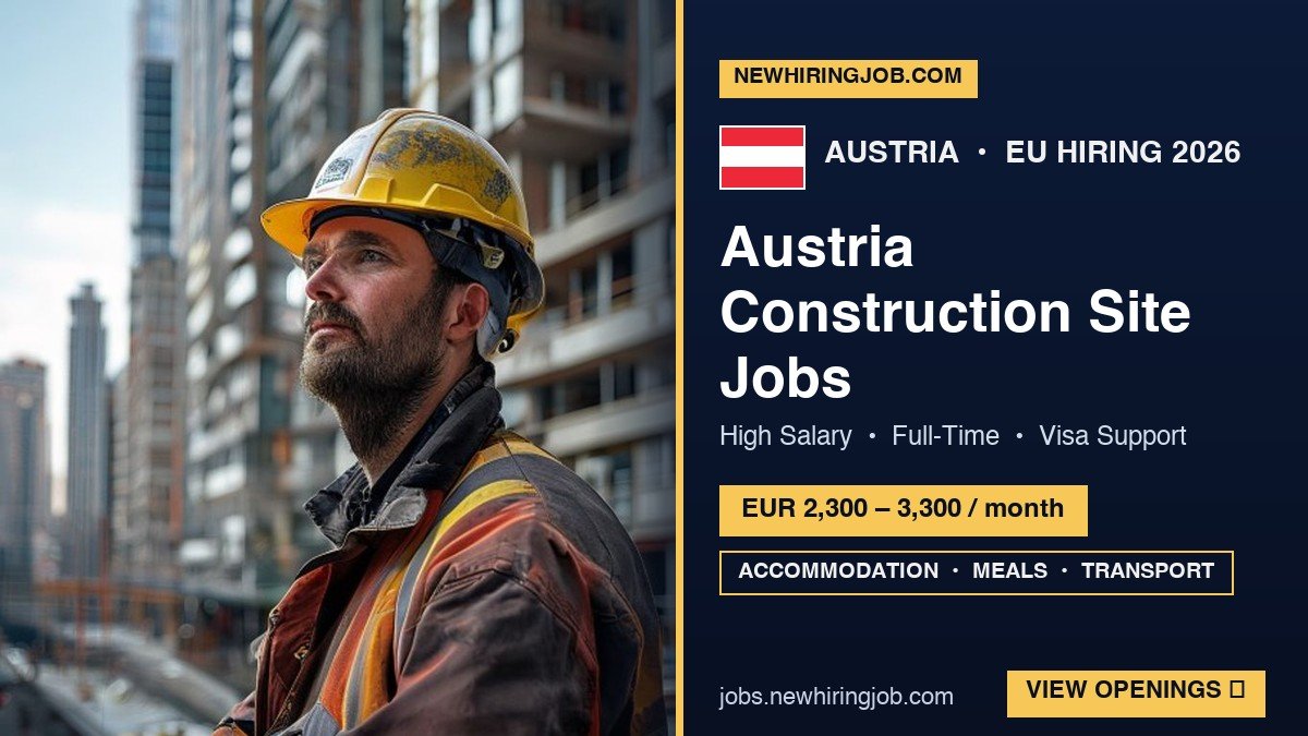 Austria Construction Site Jobs – High Salary & Visa Sponsorship Opportunities!